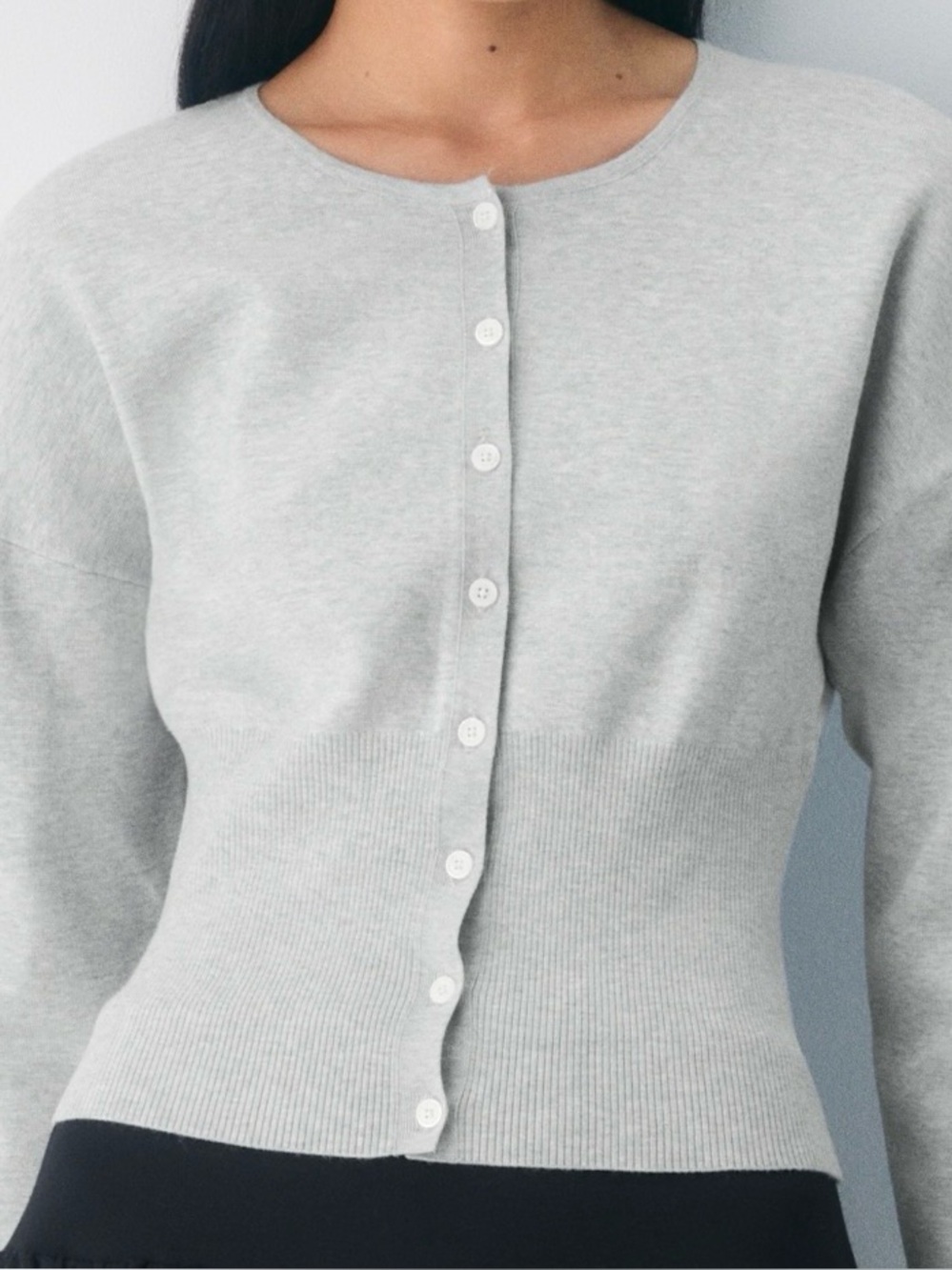 Aritzia Wilfred Go Lightly Cardigan Heather Chrome